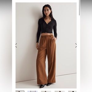 Madewell Harlow Wide-Leg Pant in Acorn
